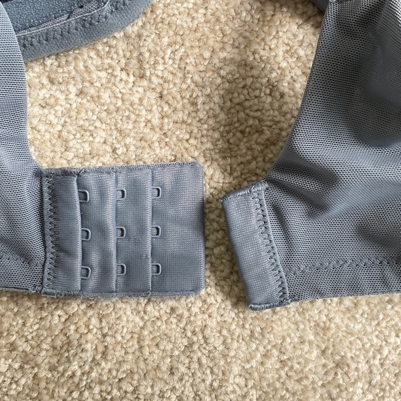 Breezies Mesh Illusions Contour Bra No Underwire 34DD Slate Blue - Picture 7 of 11